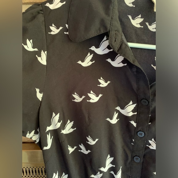 Bird Print Dress - Picture 4 of 5